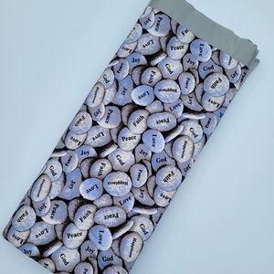 Gray Peace Pebbles Cotton Baby Quilt Blanket